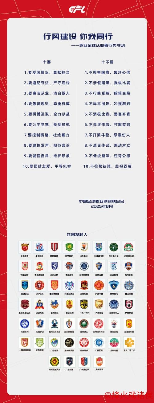 中足联携手各俱乐部发布《职业足球从业者行为规范 中足联携手各俱乐部发布《职业足球从业者行为规范
