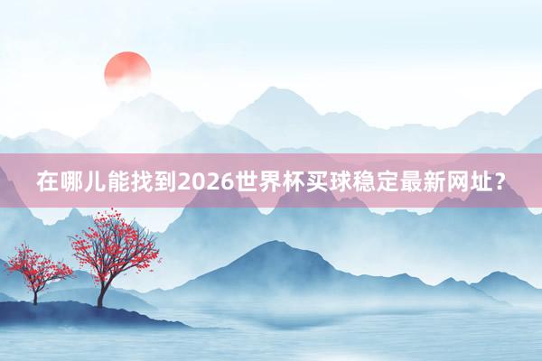 在哪儿能找到2026世界杯买球稳定最新网址？